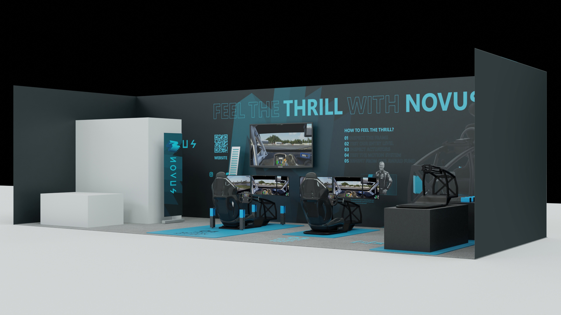 Virtual Tour of NOVUS Booth at ADAC SimRacing Expo 2023