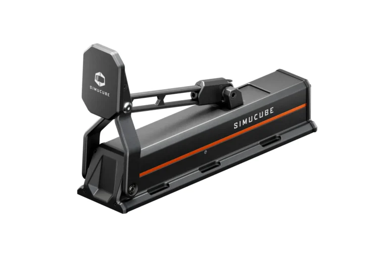 Simucube Active Pedal Pro full setup with pedal base, actuator mechanism, and controller unit - Novus Racing Simulators